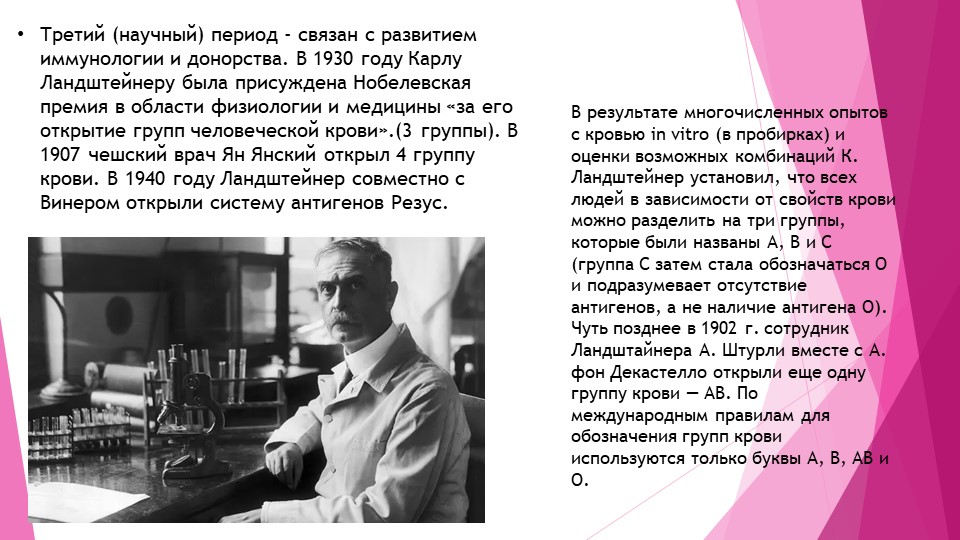 Системы групп крови человека: история открытия